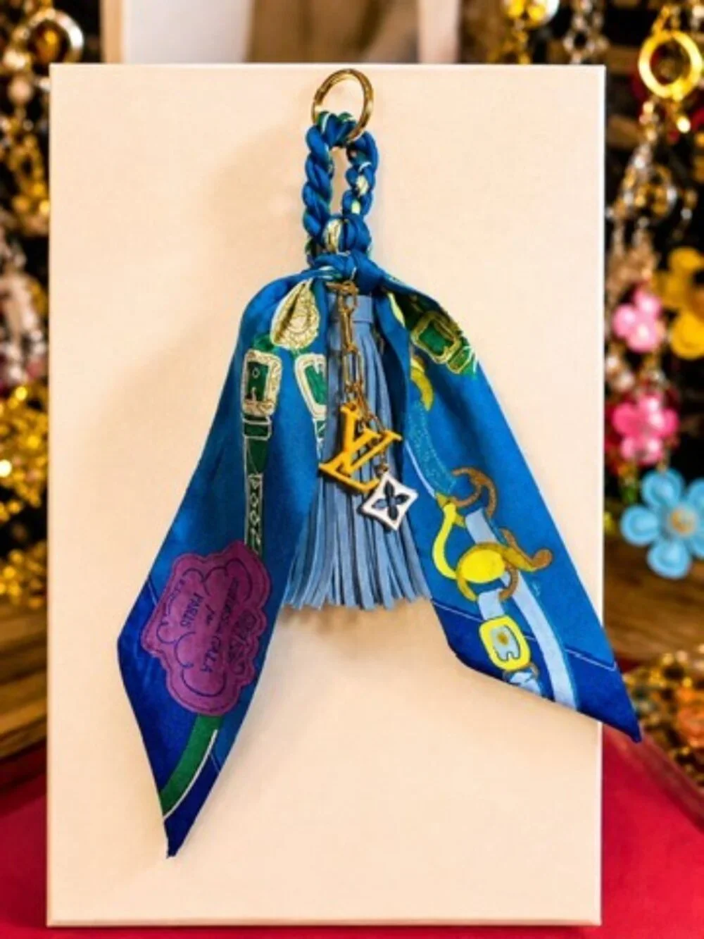Blue Twilly Custom Statement Tassel Bag Charm